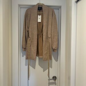 7 For All Mankind Beige Knit Cardigan